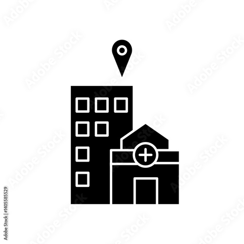 hospital location icon design