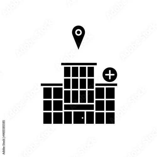 hospital location icon design