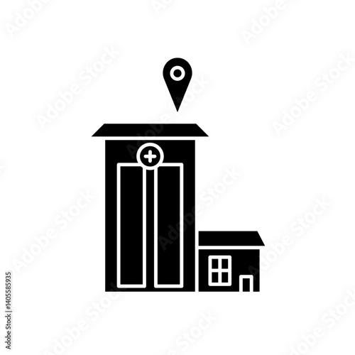 hospital location icon design