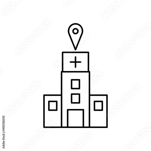 hospital location icon design