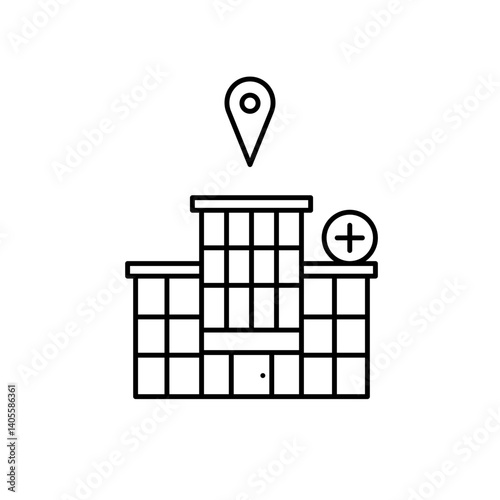 hospital location icon design