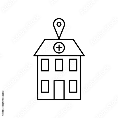 hospital location icon design
