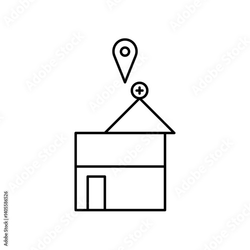 hospital location icon design