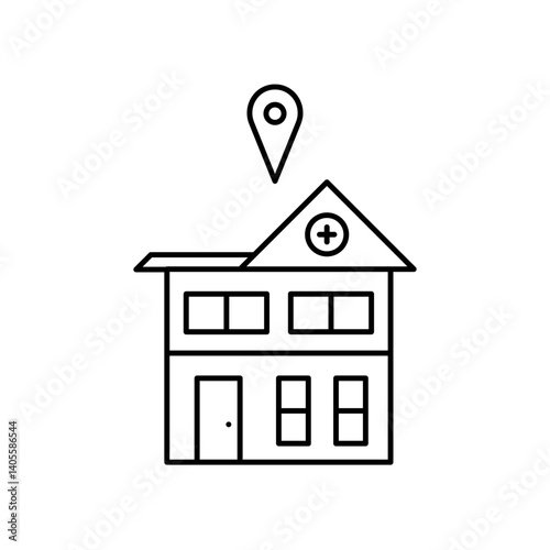 hospital location icon design