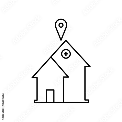 hospital location icon design