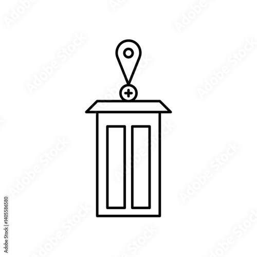 hospital location icon design