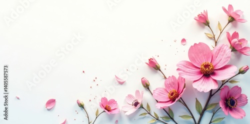 Whimsical Floral Shadow Overlay on a White Background , abstract flowers, garden inspiration