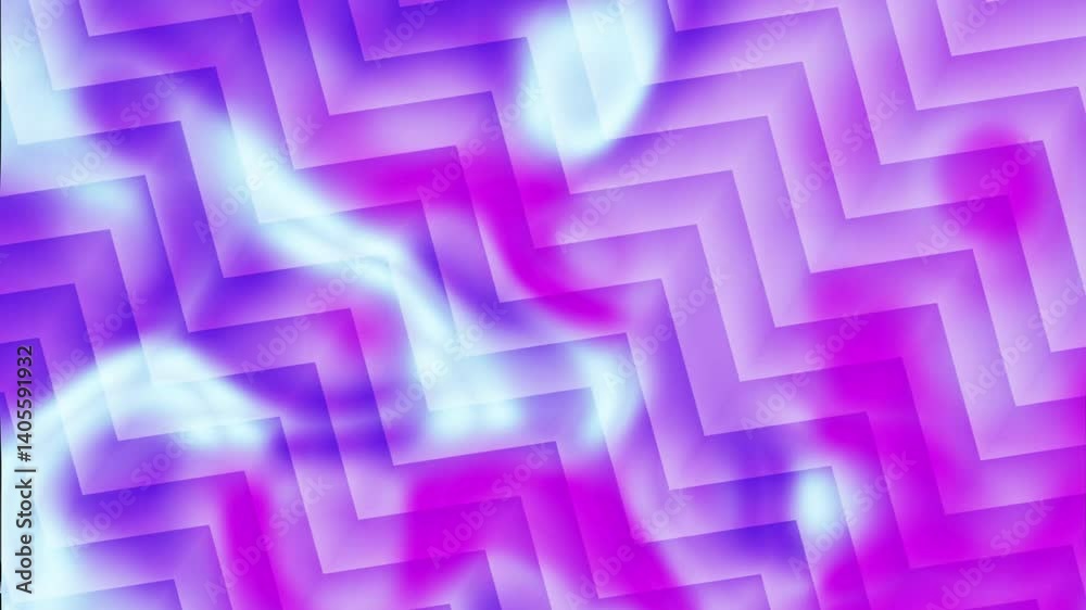 Vibrant gradient zigzag pattern in violet tones, ideal for video backgrounds, looping animations, visual presentations, abstract art projects, and multimedia graphic design.