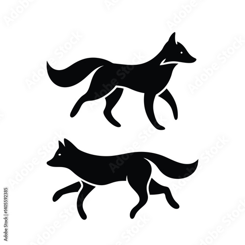 Wolf silhouette Icon Vector art, wilderness, fox, canine, jackal, nature, animal, jungle, wildlife, zoo