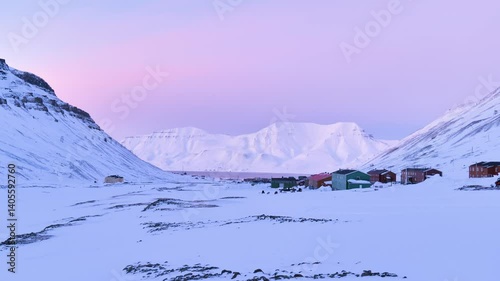Views of Svalbard, Norway, in the arctic circle. 