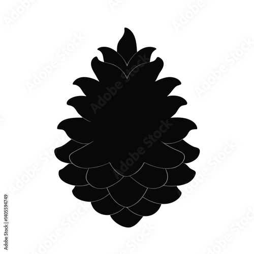 vector illustration of a pine cone