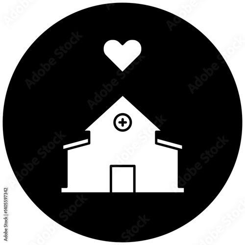 love hospital icon design
