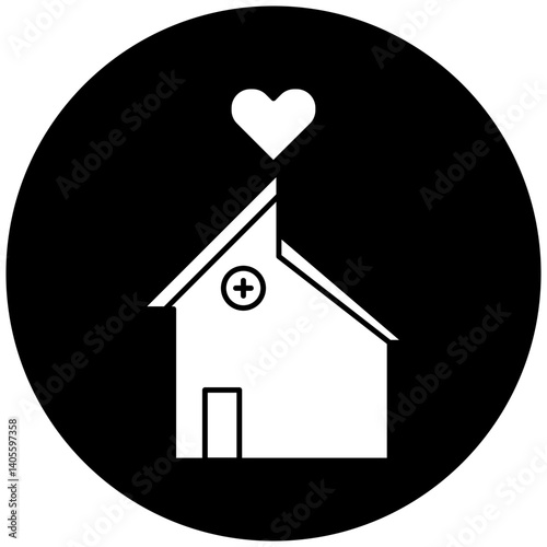 love hospital icon design