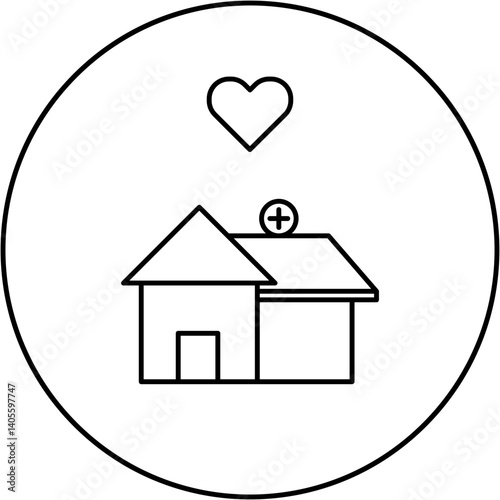 love hospital icon design
