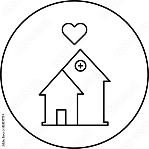 love hospital icon design