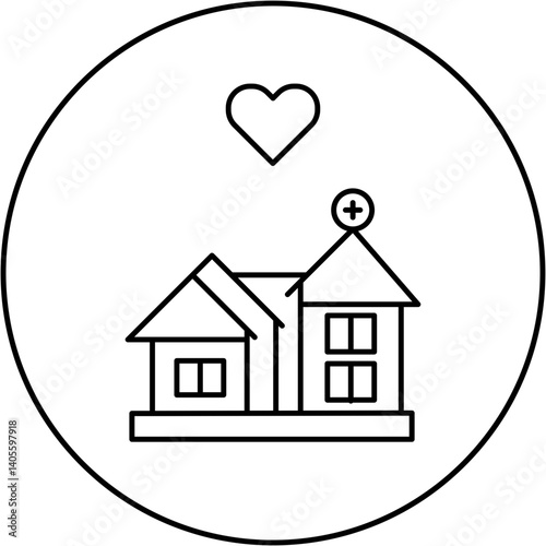 love hospital icon design