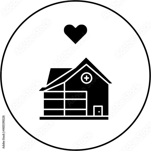 love hospital icon design