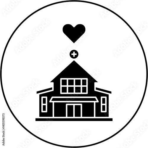 love hospital icon design