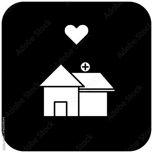 love hospital icon design