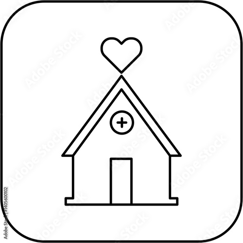 love hospital icon design