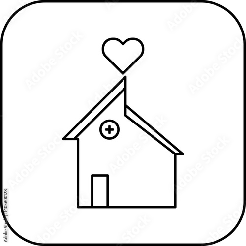 love hospital icon design