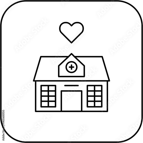 love hospital icon design