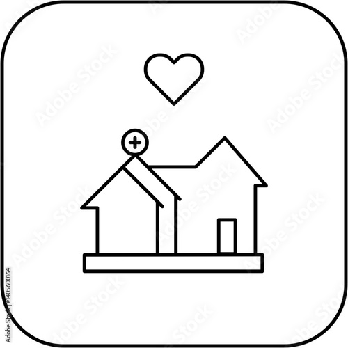 love hospital icon design