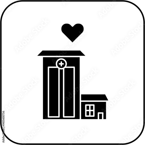 love hospital icon design