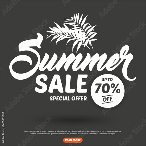 Summersale advertising sales discount price label tag sign for business promotion 70 percent