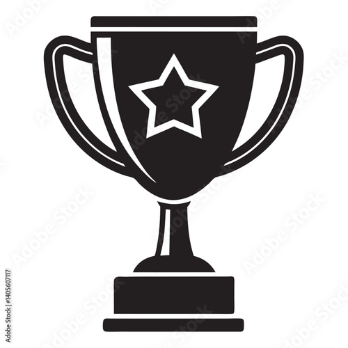 Trophy reward victory trophy signs depicting an award victory cup 