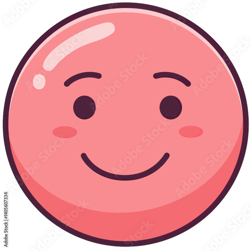 Smiling Red Emoji: Expressing pure and uncomplicated happiness, a cheerful red emoji with rosy cheeks radiates positive emotions.