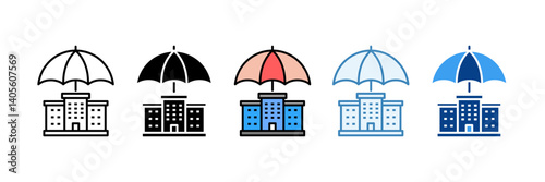 Insurance  Icon Set Multiple Style Collection