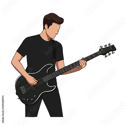 Melodic Musician: A person, silhouetted against a simple backdrop, passionately strums the strings of a guitar, creating a moment of musical expression.
