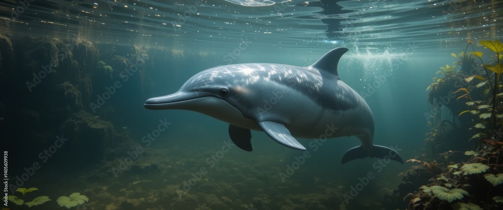 Fototapeta premium Baiji Dolphin (Yangtze River Dolphin)