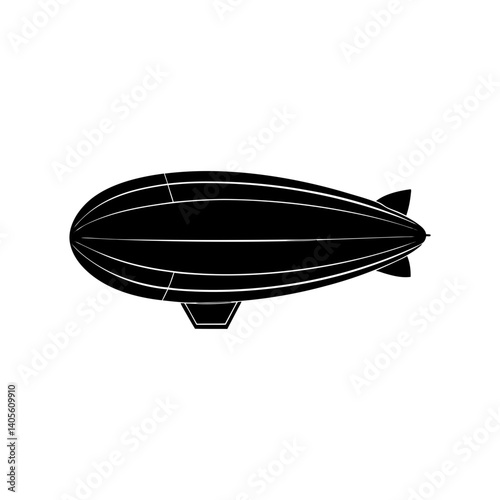 Blimp Silhouette vector illustration