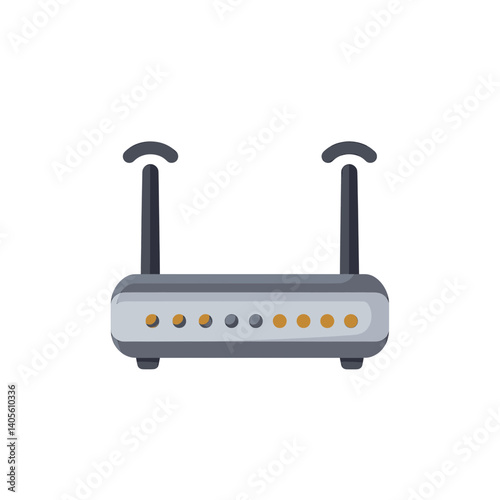 Wireless Router: Depicting a modern wireless router, ready to transmit internet connectivity.