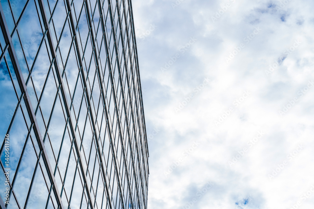 Skyscraper Windows Reflecting Cloudy Sky Modern Architecture and Urban Design Skyscraper Windows Reflecting Cloudy Sky Modern Architecture and Urban Design