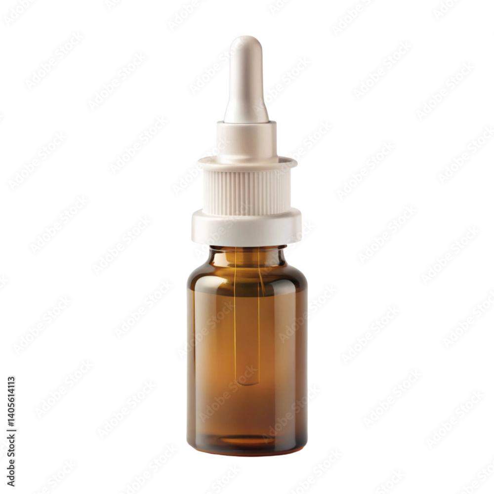 Small amber dropper container, ideal for skincare serums, oils, or liquid medicine, emphasizing hygienic packaging Small amber dropper container, ideal for skincare serums, oils, or liquid medicine, emphasizing hygienic packaging