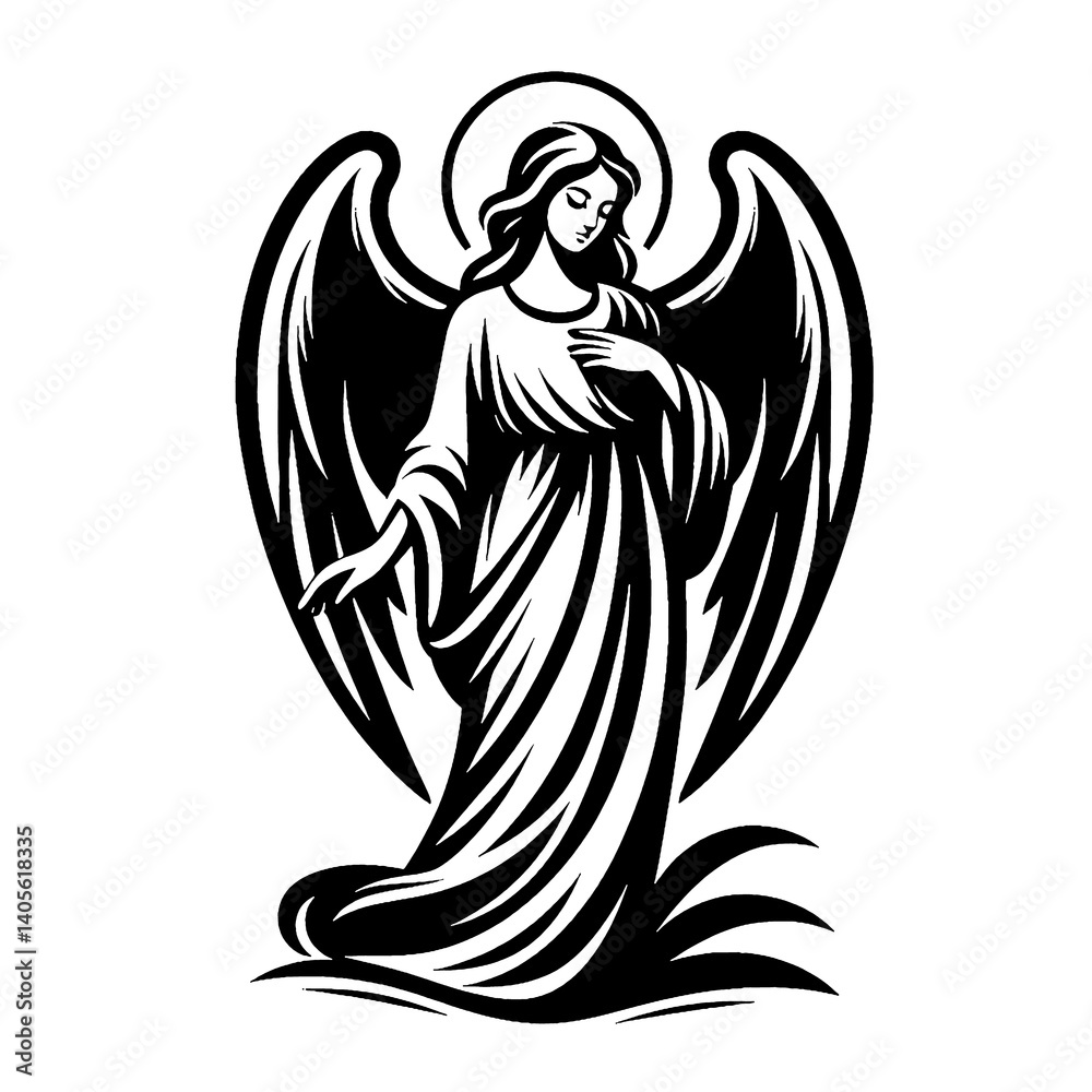 Obraz premium vector winged angel