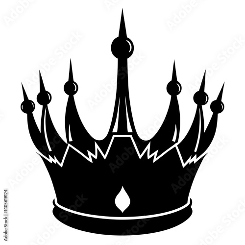 Crown with Candle Tips Silhouette