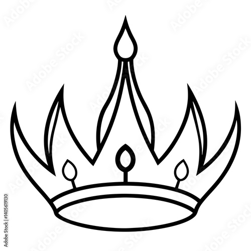 Crown with Candle Tips Silhouette