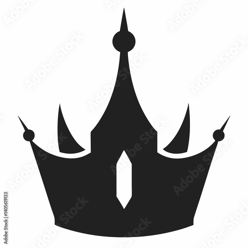 Crown with Candle Tips Silhouette