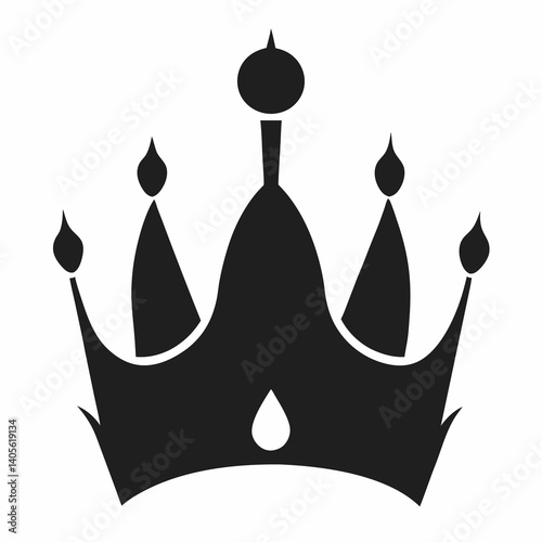 Crown with Candle Tips Silhouette