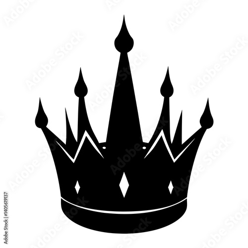 Crown with Candle Tips Silhouette
