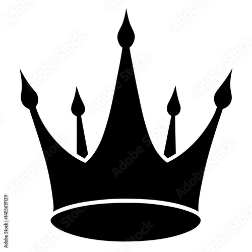 Crown with Candle Tips Silhouette