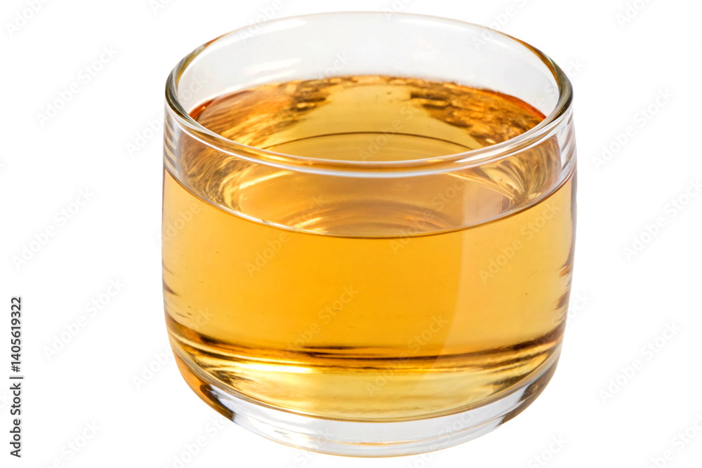 Transparent Diesel Fuel in a Clear Glass Container, Isolated on White Transparent Diesel Fuel in a Clear Glass Container, Isolated on White