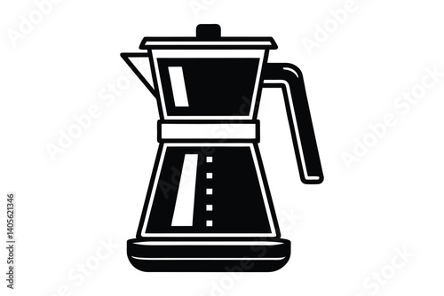 Coffee maker blender silhouette vector illustration