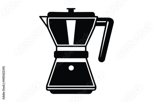coffee maker machine silhouette vector illustration
