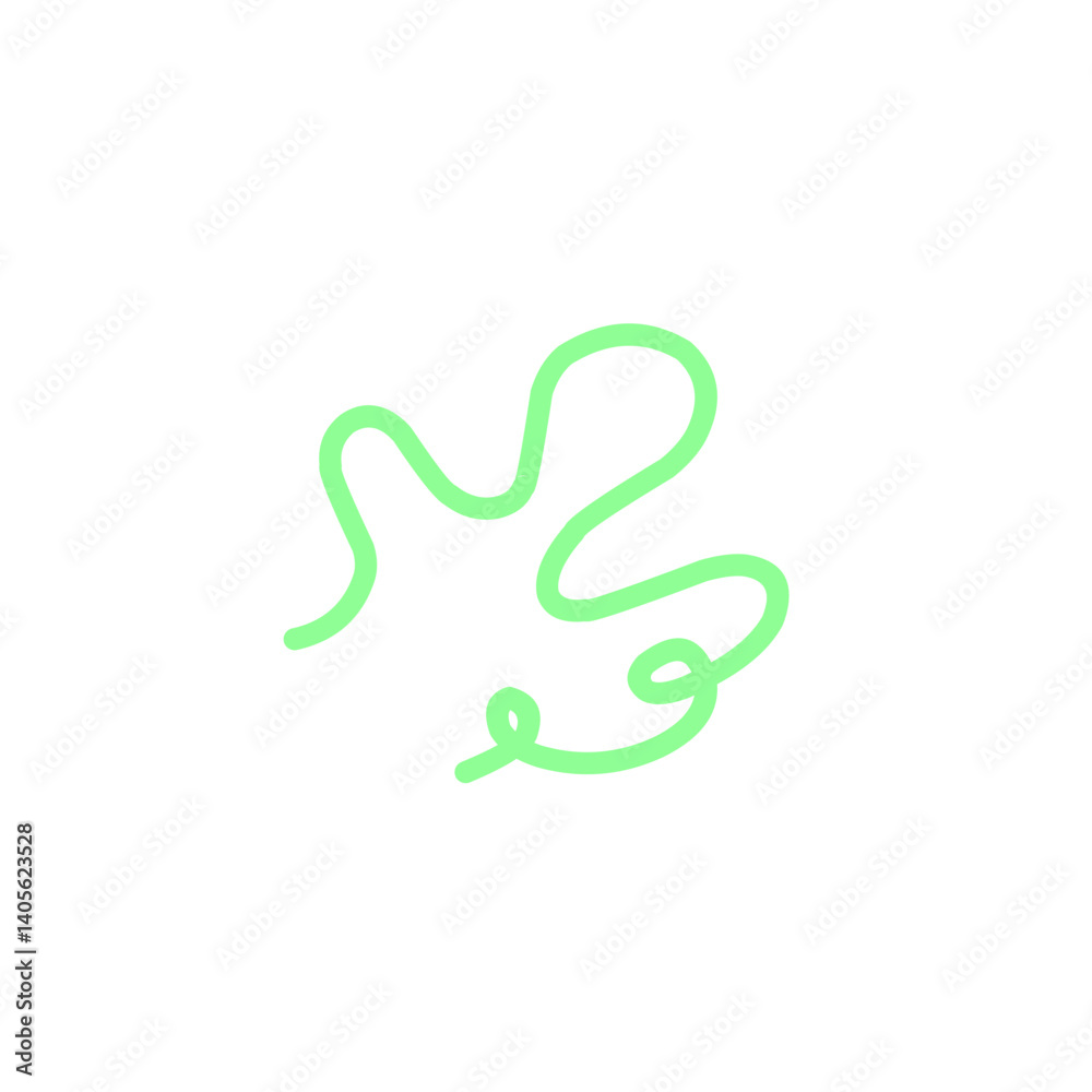 Obraz premium doodle vibrant green