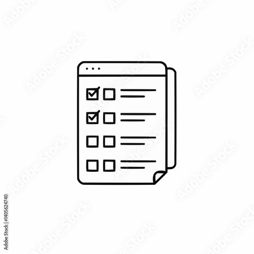 Checklist with checked items on digital document background  